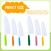 Hartya Knives for Kids, 6-Piece Kitchen Cooking and Baking Knife Set, Children's Knives for Real Cooking, BPA-Free Kids' Toddler Tool