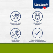 Vitakraft Drops Rabbit Treat with Wildberry Flavor 5.3 oz. | Wildberry Flavor, Wholesome Small Animal Treat, Easy to Feed, Resealable Bag, 5.3 oz Pack