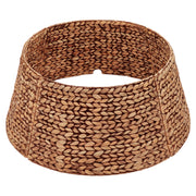 CENBOSS Rattan Christmas Tree Collar, Brown Wash, 24 inch | Easy to Assemble & Store