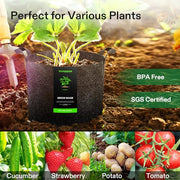 VIVOSUN 5-Pack 5 Gallon Plant Grow Bags Fabric Pots with Handles | 300G Thickened Nonwoven Fabric, Excellent Drainage, Healthy Root Growth, BPA-Free, Reusable