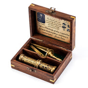 Antique Brass Kaleidoscope Gift for Men, Kids and Adults, Vintage Collectibles for Birthday, Christmas Any Occasion, Unique Gift Idea (with Tripod)