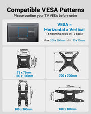 Pipishell Full Motion TV Wall Mount for Echo Show 21/15 and 13-43 Inch Flat Curved Screen TVs & Monitors, Max VESA 200x200mm up to 44lbs, TV Mount Wall Bracket with Rotation Swivel Tilt Extension