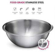 FineDine Stainless Steel Mixing Bowls Set, 6-Piece Metal Bowls | Stainless steel bowls, nesting design saves space, dishwasher safe, prep bowls, baking bowls, cooking bowls