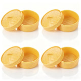 MEIEST 4 PCS Dumpling Storage Containers with Lids | 2.5 inch Small Round Boxes, DIY Squish Bun Display Case, Cute Containers, Craft Supply & Home Storage Organizer