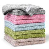 10 Pack Premium Washcloths, Highly Absorbent and Super Soft Face Towels | Multi-Purpose Fingertip Towels, 12 x 12 inch Bathroom Towels (Charcoal/Coral Pink/Cyan/Jade Green/Coffee Beige)