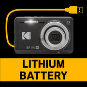Kodak PIXPRO FZ55 16MP Compact Digital Camera, 5X Optical Zoom, Black | 1080p Full HD Video, 28mm Wide Angle Lens, 2.7 Inch LCD, Point and Shoot, Vlogging Camera, Li-Ion Battery
