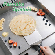 Cuttte Extra Wide Metal Smash Burger Spatula with Beveled Edges 6 x 5inches | Heavy Duty Stainless Steel Large Metal Spatula for Grill, Griddle, Pizza, Fish, Meat, Pancake Flipper Turner, Dishwasher Safe