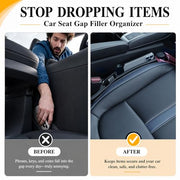 Orvifuly Car Seat Gap Filler 2 Pack for Toyota RAV4 & 4Runner | Fits Grand Highlander, Highlander & Sequoia; EVA gap organizer with emergency window breaker and 1 magnetic sunglasses holder