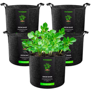 VIVOSUN 5-Pack 5 Gallon Plant Grow Bags Fabric Pots with Handles | 300G Thickened Nonwoven Fabric, Excellent Drainage, Healthy Root Growth, BPA-Free, Reusable