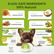 PawSono Lick-Safe Dog Paw & Nose Balm with Coconut Oil | All-Natural Dog Paw Protector Against Hot Pavement & Sand, Great for Dogs who Hate Dog Booties or Shoes (2.1 oz / 60 g)
