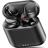 TOZO T6 Wireless Earbuds Bluetooth 5.3 Stereo Sound in Ear Headphones | OrigX Stereo Deep Bass, 40H Playtime, Lighter Ear buds, IPX8 Waterproof, wireless Charging Case, 32 EQs via APP Dark Black