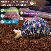 ZeeDix 2 Pack Coconut Fiber Substrate, Premium Coco Coir Reptile Substrate | 100% Coconut Husk Terrarium Bedding for Reptiles, Tortoise, Bearded Dragon, Gecko, Snake, Hermit Crabs, Frogs, Tarantula