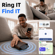 UQO Wallet Tracker Card, Works with Apple Find My or Google Find Hub | MFi certified. Works with Android. Qi charging. 85dB+ sound. Separation alerts. Wallet & passport fit. Great gift idea.