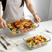 M MCIRCO 6 Piece Extra Deep Glass Baking Dish with Lids, BPA free | Rectangular Glass Bakeware Set, Baking Pans for Lasagna, Casserole Dishes, Microwave, Oven, Freezer, Dishwasher