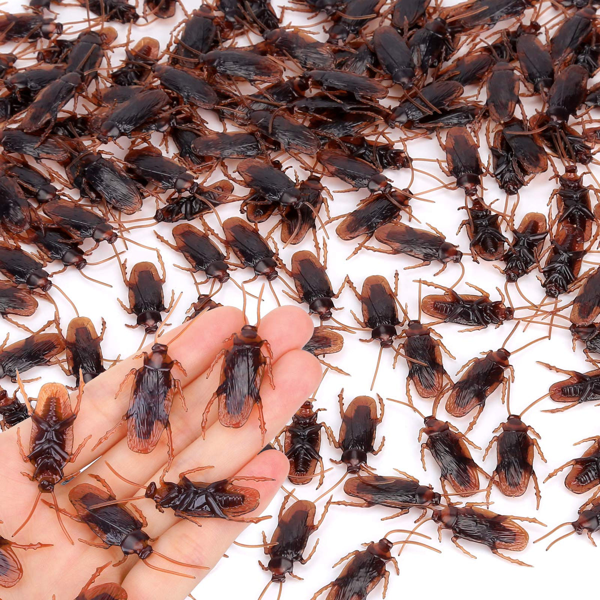 Riomeira Premium Fake Cockroaches, Realistic Lifelike Faux Roaches | Pretty Realistic Fake Roaches, Great Way to Play a Prank, Creepy Halloween Project, Tricking People, Kid Playing, 15PCS