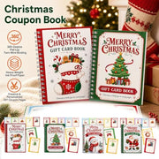 DIY Spiral Bound Christmas Gift Card Book, 5x7 Holiday Gift Booklet,4 Pack | 10 Themed Pages,Spiral Binding,Add Cards,Coupons,Write-In Notes,Festive Christmas Holiday Designs,Greeting Card Book