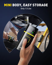 AUXITO 150PSI Tire Inflator Portable Air Compressor, 5X Faster Air Pump | 40L/min Tire Inflator for Car Tires, Bikes and Motorcycles, Auto Shut-off, Digital Display Pressure Gauge, LED Light
