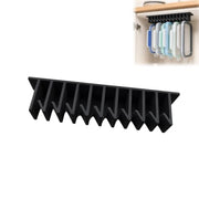 Lid Loft Lid Organizer, 10-Slot Hanging Organizer in Cabinet, Under Cabinet Lid Organizer for Food Containers, Cabinet Mounted Kitchen Lid Rack for Plastic and Glass Container Covers (White-2PC)