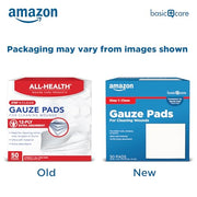 Amazon Basic Care Gauze Pads, 4x4" Sterile Medical Wound Dressing Sponges, 12-Ply, Extra Absorbent, for Cleaning, Covering & Cushioning Cuts & Minor Injuries, 50 Count, 1-Pack (Previously All Health)