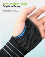 Rakiie Carpal Tunnel Wrist Brace Ergonomic Night Splint, Gray | Breathable Fabric, 3 Metal Stabilizer, Ideal For Work, Arthritis, Tendonitis Relief, Fits Men Women, Right Hand Medium