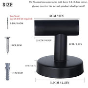 Homagic Towel Hooks Bathroom Coat Robe Wall Hook Heavy Duty Door Hanger Towel Robe Clothes Cabinet Closet Sponges Rack for Bathroom Bedroom Kitchen Hotel Pool 4 Packs Black(Drilling Installation)