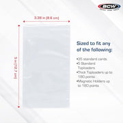 BCW Resealable Team Set Bags – 100 Count | Holds 35 Loose Cards or 5 Standard 35pt Toploaders | Fits Magnetics up to 108pt | Acid-Free Team Bags for Trading Cards & Shipping