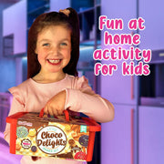 GirlZone Little Choco Delights Maker Kit, Chocolate Making Kit for Kids, Over 100 Pieces with Candy Bar Molds, Lolly Sticks & Wrappers, Toys for Playdates, Creative Activities & Gifting from Aged 8+