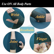 Self Adhesive Bandage Wrap,2" Black Cohesive Bandages Vet Wrap Sports Tape | 8 Pack Elastic Breathable Athletic Wrap Bulk for First Aid Supplies, Wrist Sprains Protection