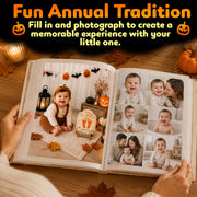 Baby's First Halloween Sign - Trick or Treat Smell My Feet Sign | DIY Footprint Keepsake Wood Craft Kit for Baby Boy & Girl, Babies 1st Halloween Sign, Stand Included, 9.25 x 7.75 in