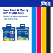 Brother Genuine LC5014PK 4-Pack (1 Each of) Standard Yield Black, Cyan, Magenta, and Yellow Ink Cartridges