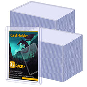 Sooez 32 Card Sleeves Hard Plastic Card Holder for Trading Card 3"x4", 35PT | for Baseball Card, Rigid Card Protector, Penny Sleeves for Collectible Game Cards, Premium Standard Size Sports Football Card