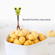 HENWAFX Stainless Steel Fruit Fork for Home (Cartoon+ fairy princess) | Cute Set of 6 Fruit Forks with Holder