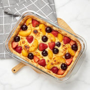 M MCIRCO 6 Piece Extra Deep Glass Baking Dish with Lids, BPA free | Rectangular Glass Bakeware Set, Baking Pans for Lasagna, Casserole Dishes, Microwave, Oven, Freezer, Dishwasher