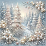 CHWGLFGG 5D Forest Pearl Diamond Art Kits for Adults Beginners 12x12inch | DIY 3D Christmas Tree Special Shape Plastic Pearl Painting Kit for Adult Gem Art Crafts Home Wall Decor