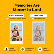 KODAK Dock Plus 4x6 Photo Printer, Smartphone Docking, 4PASS, 50 Sheets | Bluetooth, iPhone & Android Smartphone Compatible, Charge While Printing, Water, Fingerprint and Fade Resistant
