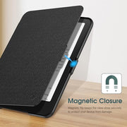 Fintie Slim Case for 7" Kindle Paperwhite 12th Gen 2024 & Kindle Colorsoft | Lightweight PU Leather Hard Back Shell Cover, Magnetic Closure, Auto Wake/Sleep, for Kindle Paperwhite 2024, Black