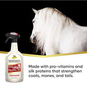 Absorbine ShowSheen Hair Polish & Detangler, 32 fl oz Quart Spray Bottle | Mane & Tail, Pro-Vitamins, Silk Proteins, Lustrous Shine, Reduces Hair Breakage, Promotes Longer Healthy Hair, Horses & Dogs