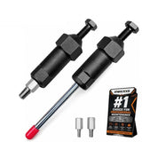 Heavy-Duty Grease Fitting Unclogger Tool, 600 PSI Grease Zerk Cleaner | For Hardened Lubricant Buildup, M6 M8 Compatible for Tractors, Vehicles, Farm & Construction Equipment Use(Long+Short)