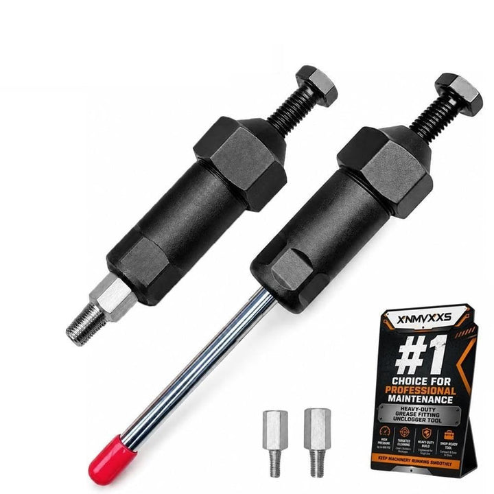 Heavy-Duty Grease Fitting Unclogger Tool, 600 PSI Grease Zerk Cleaner | For Hardened Lubricant Buildup, M6 M8 Compatible for Tractors, Vehicles, Farm & Construction Equipment Use(Long+Short)