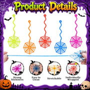 Sticky Spider Web Sticky Hands Toys,36PCS Goodie Bag Basket Pinata Stuffers | Halloween Boo Basket Pinata Fillers for Kids,Party Gifts Prizes Trinkets for Toddlers,Treats Non Candy for Birthday Classroom