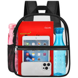 Clear Backpack for Stadium Events Sports Fan Backpack Stadium Bag 12x6x11 | Transparent Security Backpack,Heavy Duty PVC Small Clear Bag for Concerts, Sports,Work,School