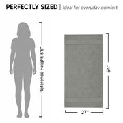Chakir Turkish Linens 100% Cotton 4-Pack Bath Towels 27x54, Gray | Premium Cotton Turkish Bath Towels, Set Of 4 At 27x54, Oeko-Tex Certified, Soft Plush And Absorbent