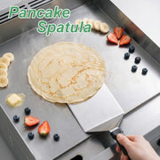 Cuttte Extra Wide Metal Smash Burger Spatula with Beveled Edges 6 x 5inches | Heavy Duty Stainless Steel Large Metal Spatula for Grill, Griddle, Pizza, Fish, Meat, Pancake Flipper Turner, Dishwasher Safe