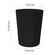 DAJITRE 1.8 Gallon Small Trash Can Wastebasket Recycling Bin Slim Profile for Compact Spaces Bathroom, Office, Bedroom, Kitchen (1.8 Gallon, Black)