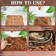 ZeeDix 10LBS Coconut Husk Chip Substrate for Reptiles, 72QT Coco Husk Chips | Organic Coco Coir Chips for Snake Habitat, Reptile Bedding for Ball Python, Tortoises, Geckos, Lizards Terrarium Tanks