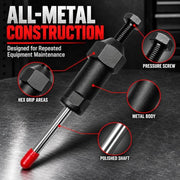 Industrial Grease Unclogger, Grease Fitting Cleaning Tool with Adapters | Up to 600 PSI Applies Focused Pressure to Hardened Grease, with M6, M8, and M10 Connections for Equipment Maintenance