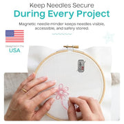 Aspen Lane Magnetic Needle Minder Needlepoint Accessory (Fridge Cig) | Cross Stitch & Embroidery, Cute Enamel Needle Holder, Strong Magnet for Secure Needle Storage, Sewing