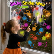 Sticky Spider Web Sticky Hands Toys,36PCS Goodie Bag Basket Pinata Stuffers | Halloween Boo Basket Pinata Fillers for Kids,Party Gifts Prizes Trinkets for Toddlers,Treats Non Candy for Birthday Classroom