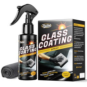Toretark Car Ceramic Glass Coating Spray,Automotive Windshield Rain Repellent Glass Polish Protect, Long-Lasting Quick Dry Coat (3.38 fl oz +Towel)