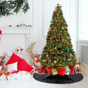 Poise3EHome Black Christmas Tree Skirt, 36 Inch Sequin Tree Skirt | Christmas Halloween New Year Tree Base Decor for Living Rooms Entryways Offices and Covered Patios